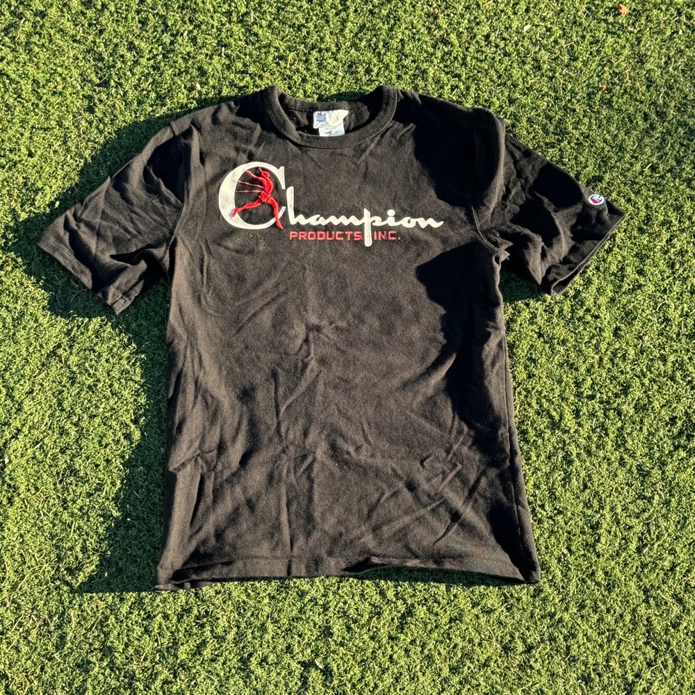 Vintage Champion Black Graphic Men's Tee